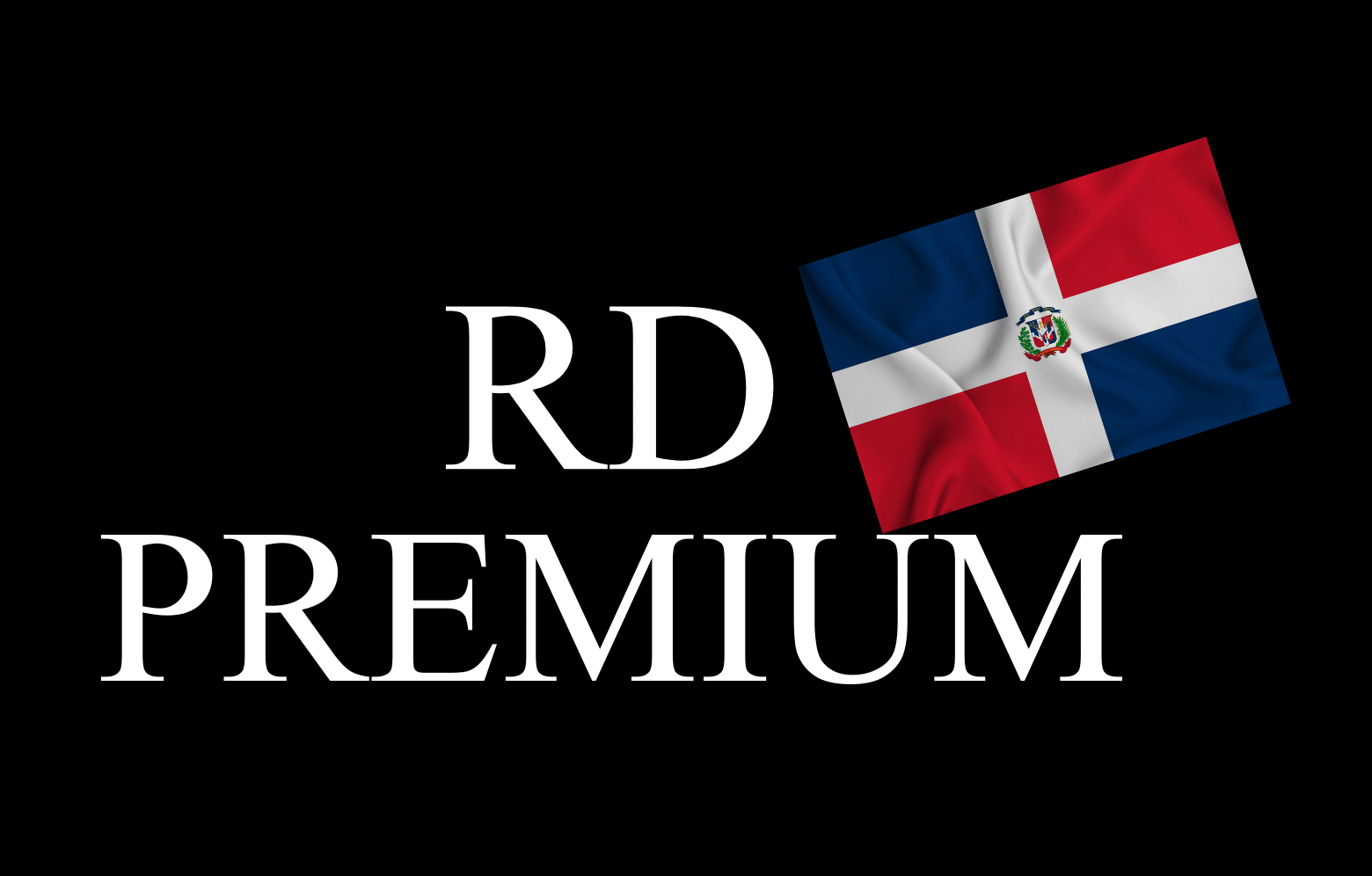 RD Premium 5D logo. Dominican Republic Flag